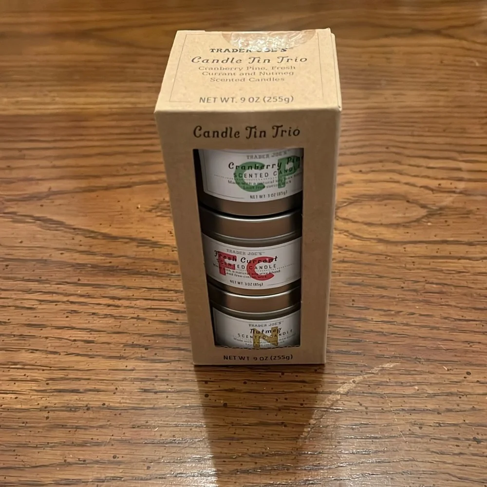 Trader Joe’s candle tin trio,‎ NWOT
